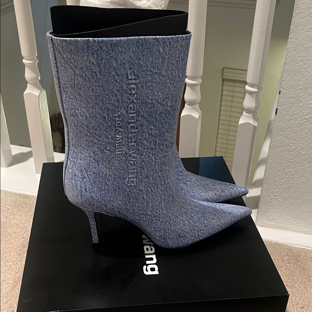 Alexander Wang Blue Denim Women's Boots